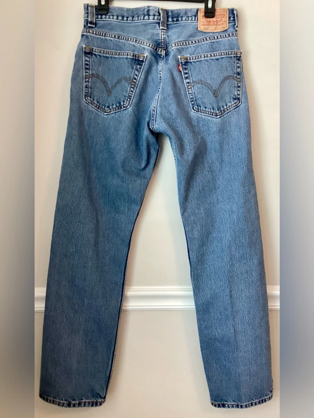 Levi’s 505 Men’s Jeans 32 X 32 Red Tab Regular Fit Straight Leg Medium Wash Blue